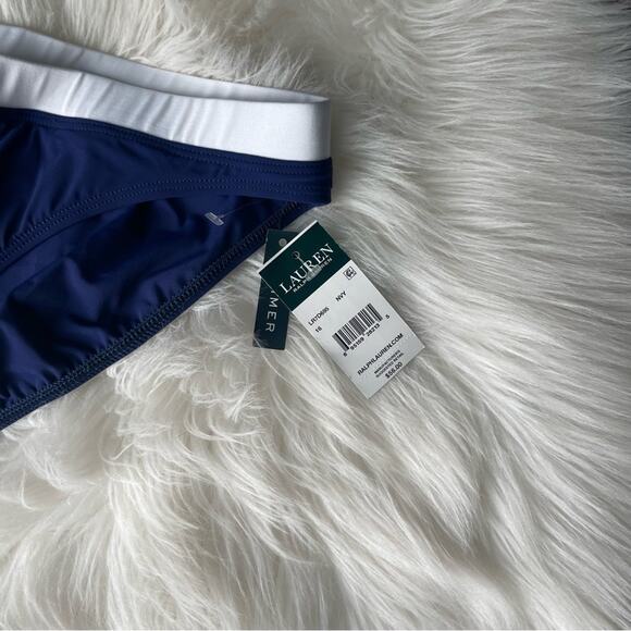 Lauren Ralph Lauren Navy Bikini Bottoms Size 16 NWT - Picture 2 of 6